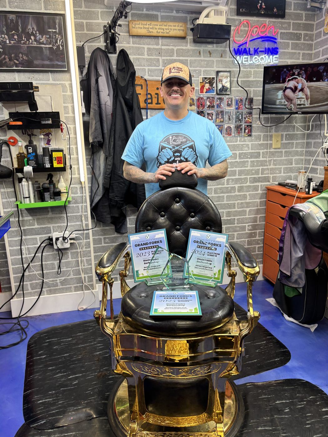 Branden Guzman with 2023–2025 Platinum Winner awards